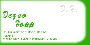 dezso hopp business card